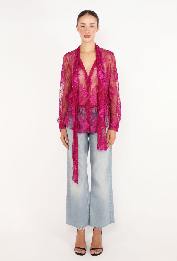 Balenciaga Chantilly Lavallière Blouse, Pre-Fall 2017 - 3