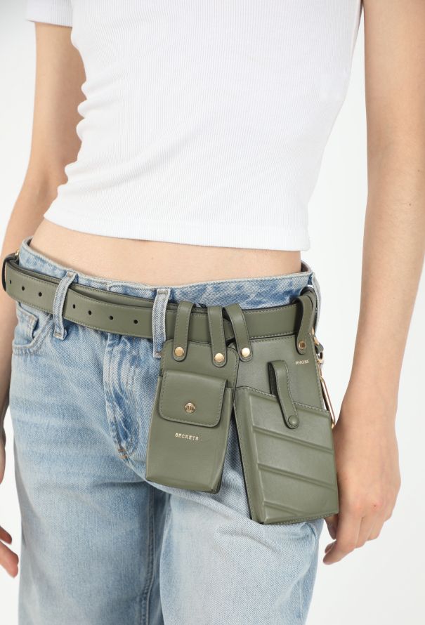 Fendi S/S 2019 Khaki Utility Belt - 3