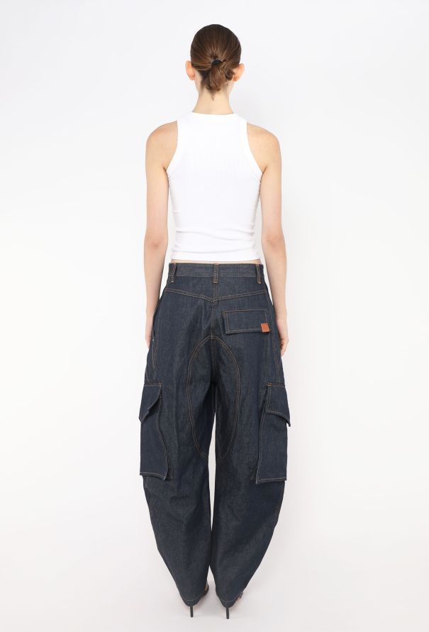 Loewe 2023 Raw Denim Cargo Jeans - 4