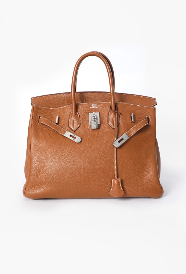Hermès Gold Taurillon Clémence Birkin 35 - 2 Hermès Gold Taurillon Clémence Birkin 35 - 2