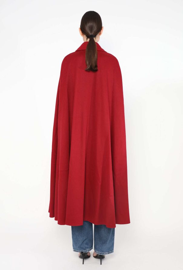 Saint Laurent RARE 1971 Notched Felted Cape - 5