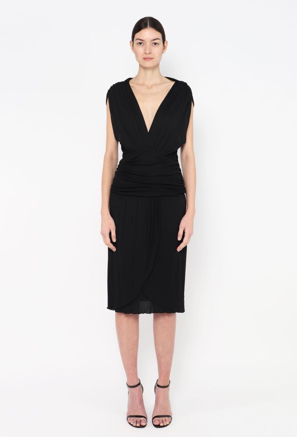 Prada Early 2000s Pleated Draped Dress - 2