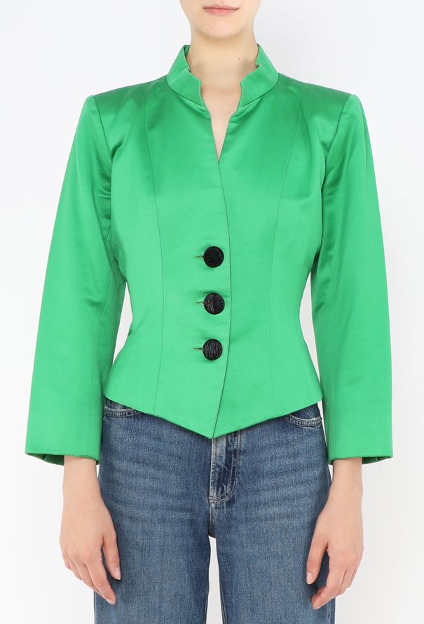 Saint Laurent 1992 Buttoned Satin Blazer - 1