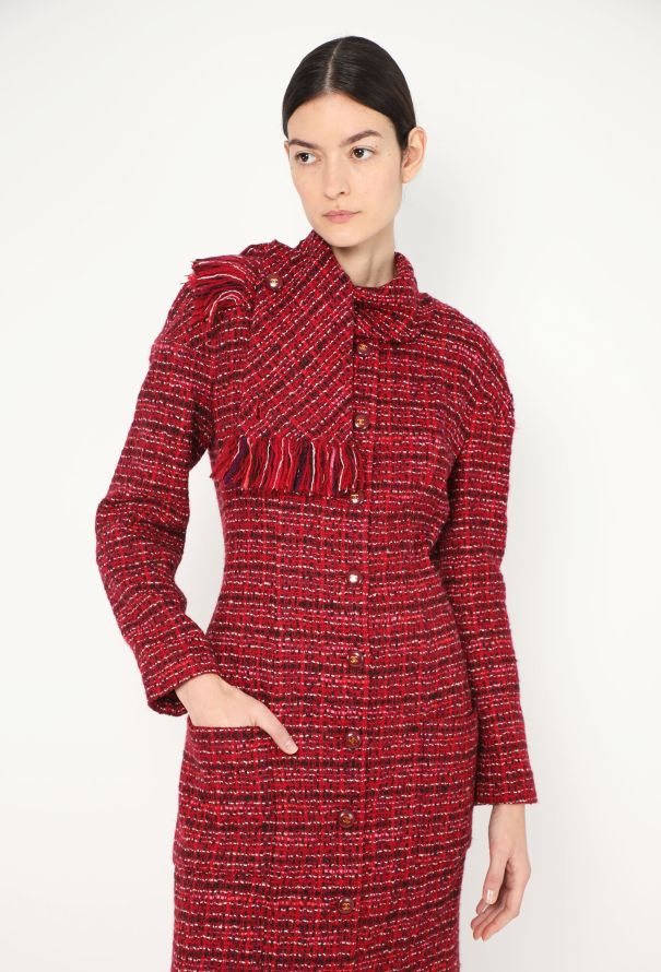 Chanel 2001 Fringe Scarf 'CC' Coat - 3 Chanel 2001 Fringe Scarf 'CC' Coat - 3