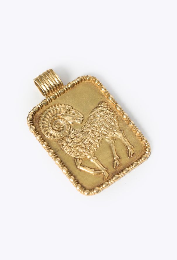 Fred Vintage '70s Aries Zodiac 18K Yellow Gold Pendant - 3