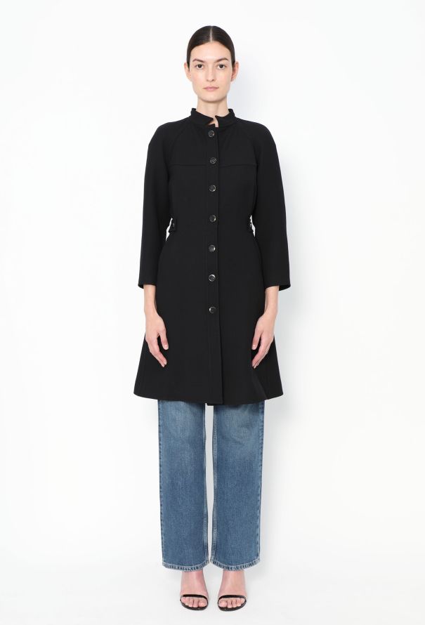Courrèges 2000s Belted Flared Coat - 1