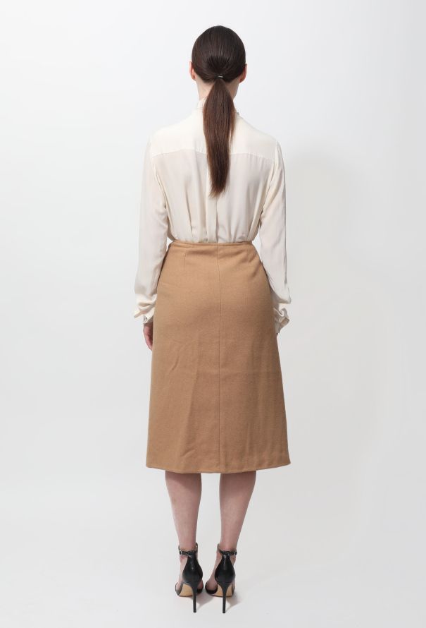 Hermès Vintage Camel Wrap Skirt - 4 Hermès Vintage Camel Wrap Skirt - 4