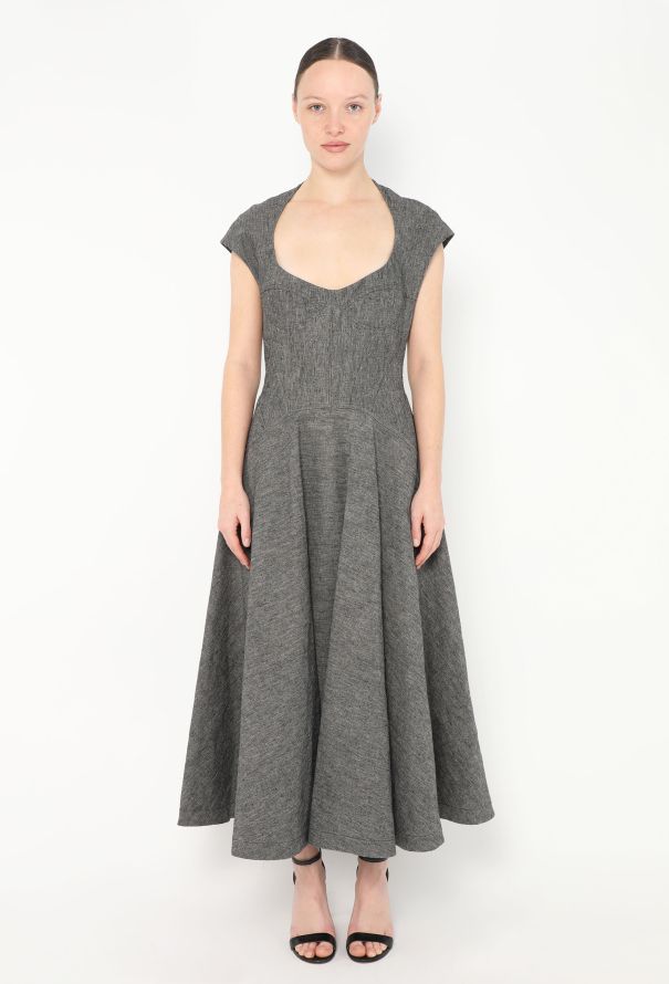 Alaïa 2024 Flared Linen Dress - 1