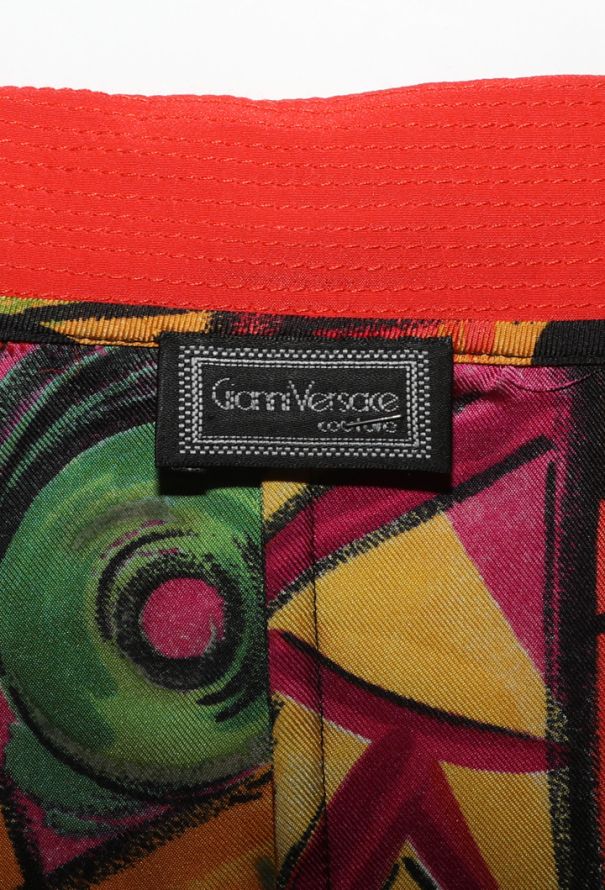 Gianni Versace Pop-Art Graphic Silk Blouse, S/S 1991 - 6