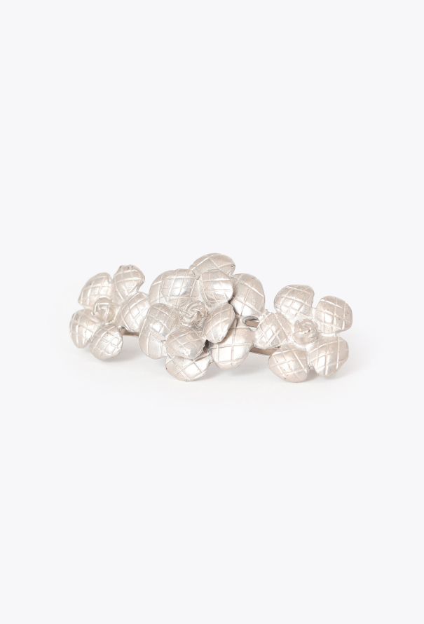 Chanel 1998 Quilted Camélia Hair Clip - 2 Chanel 1998 Quilted Camélia Hair Clip - 2