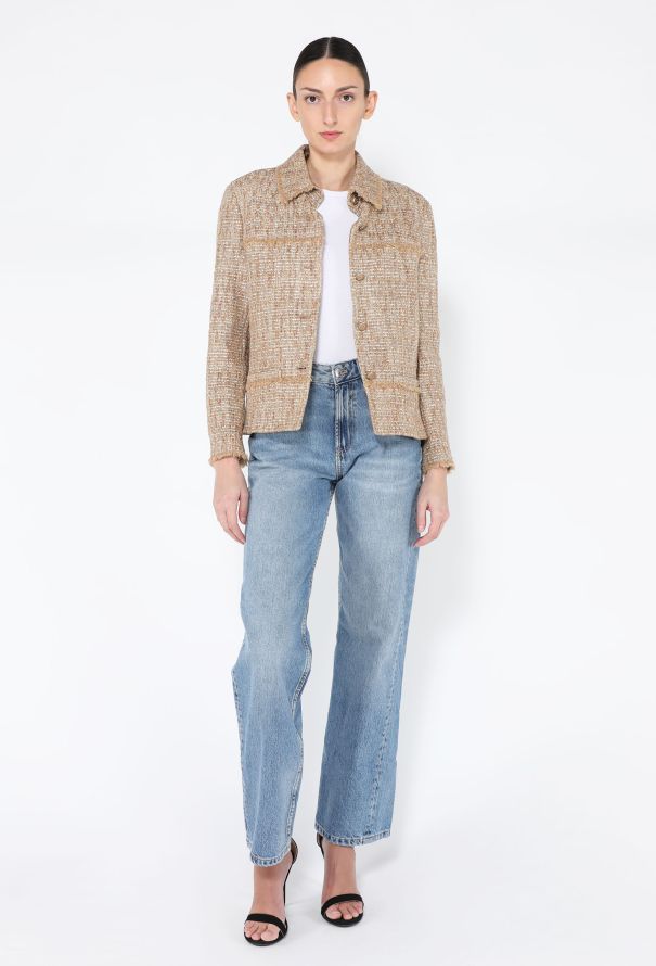 Chanel S/S 2005 Tweed Frayed Jacket - 5