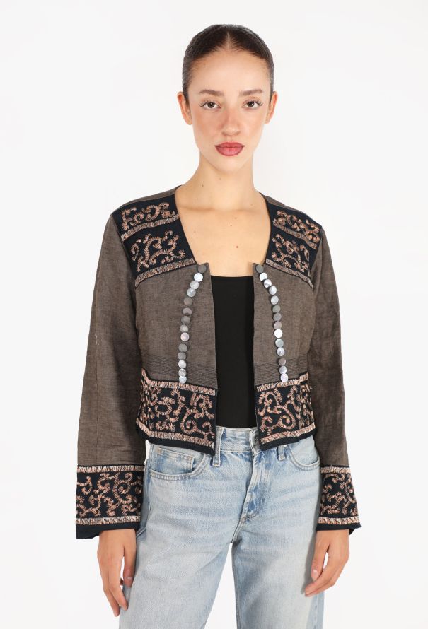 Dries Van Noten Embroidered Linen Jacket, S/S 2006 - 1