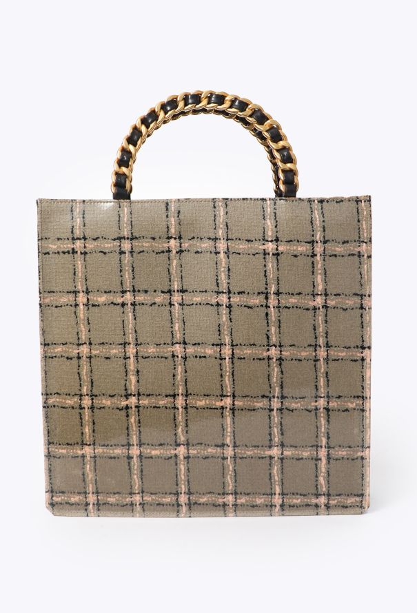 Chanel Patent Tweed-Pattern Tote, F/W 1995 - 5