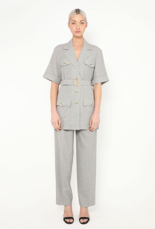 Saint Laurent 1999 Belted Saharan Ensemble - 1