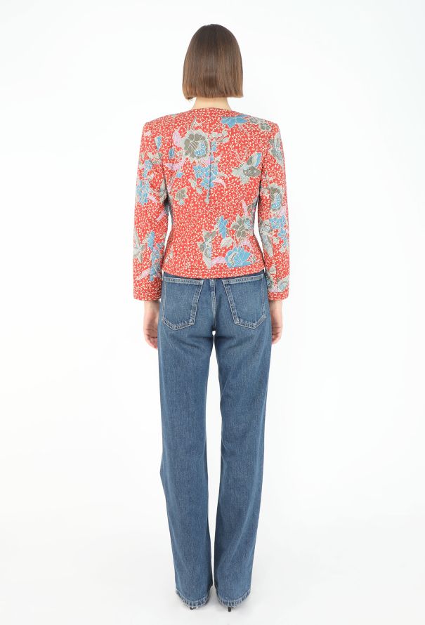 Saint Laurent S/S 1986 Quilted Kimono Jacket - 6