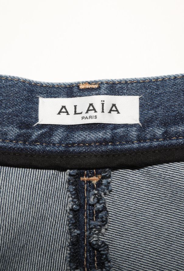 Alaïa 2019 Fluted Denim Skirt - 6