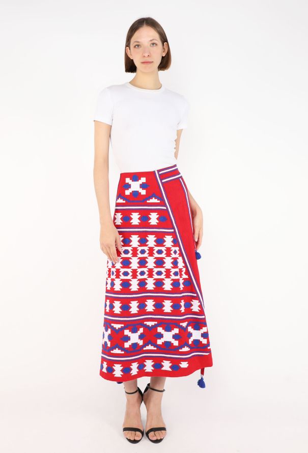 Vita Kin Embroidered Linen Tassel Skirt - 3