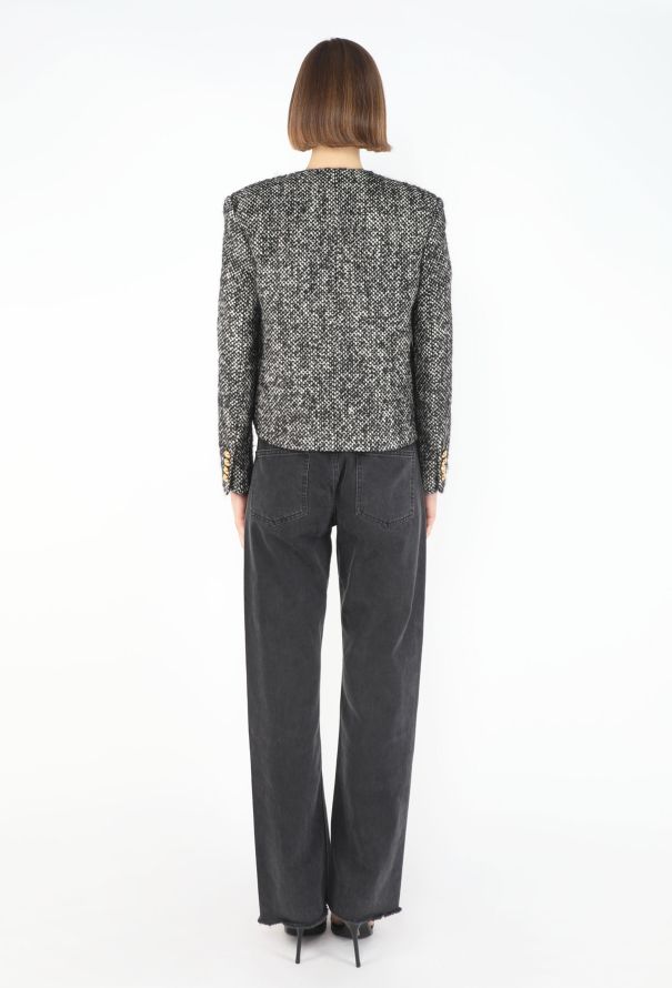 Céline F/W 2021 Mouline Tweed Chasseur Jacket - 6