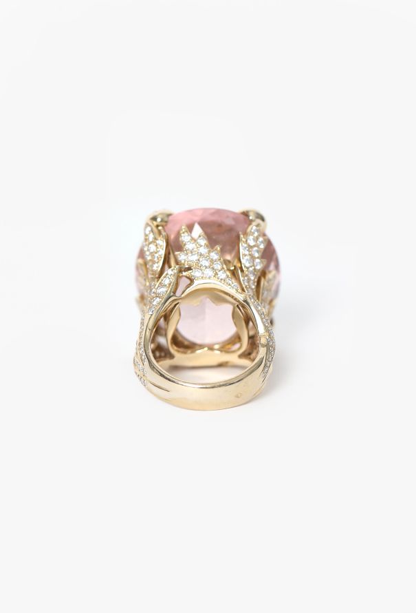 Dior 18k Yellow Gold, Morganite & Diamond Miss Dior Ring - 7