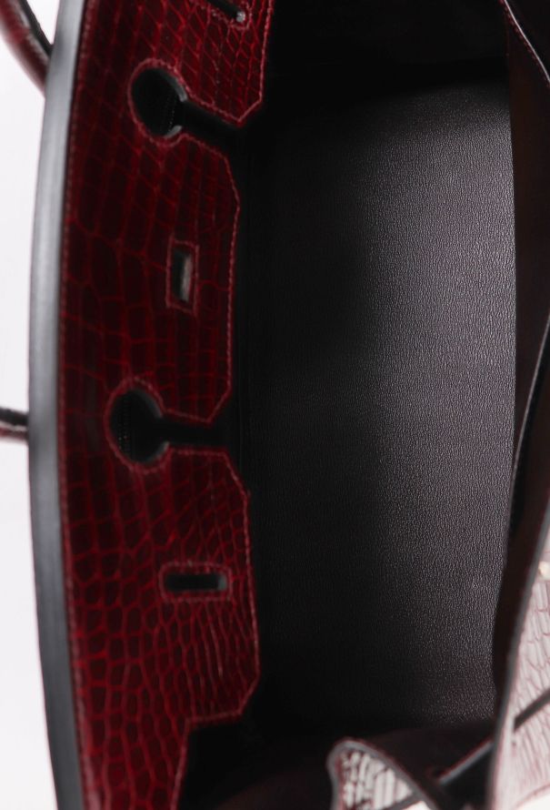Hermès RARE 2011  Bordeaux Porosus Birkin 35 - 13 Hermès RARE 2011  Bordeaux Porosus Birkin 35 - 13