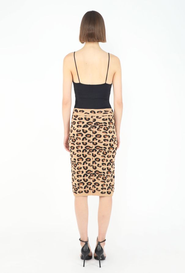 Alaïa Iconic F/W 1991 Leopard Knit Skirt - 7