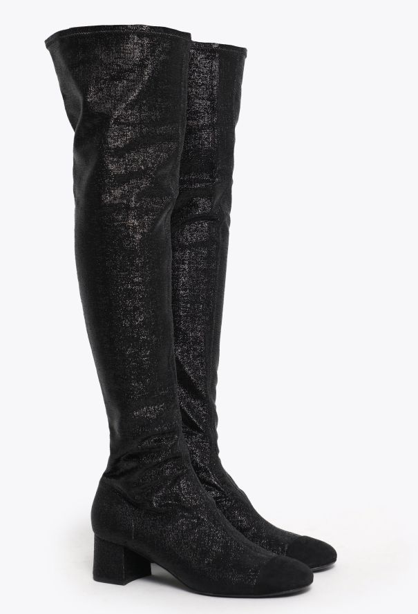 Chanel Iridescent Thigh-High Boots - 1