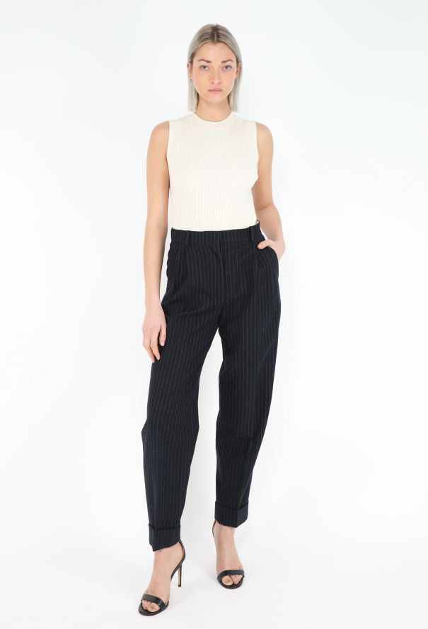 Céline Iconic 2012 Pinstripe Pleated Trousers - 4