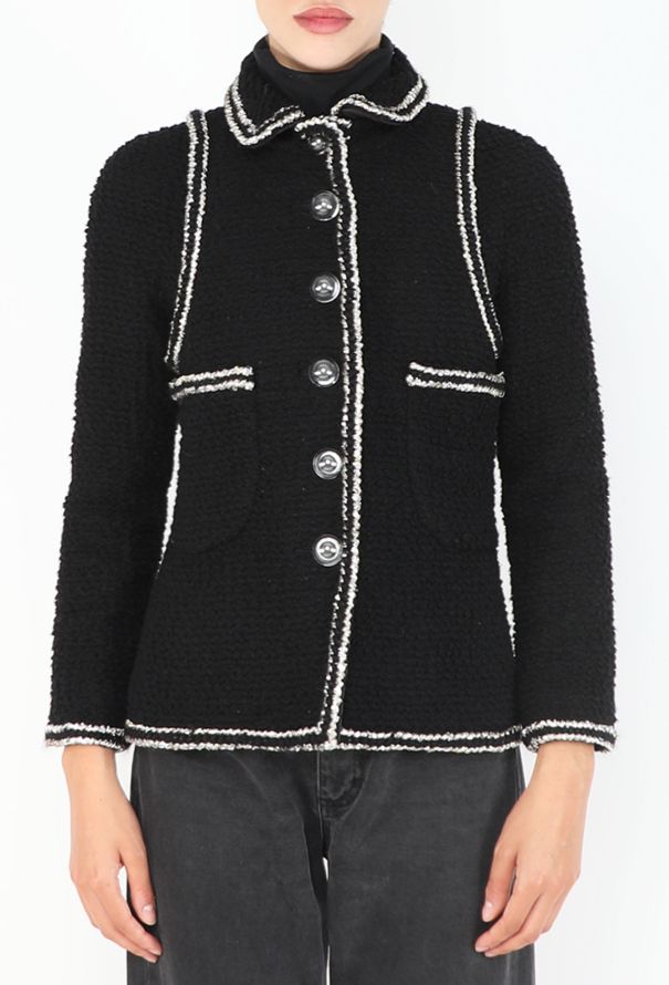 Chanel Metallic Trim 'CC' Tweed Jacket - 1
