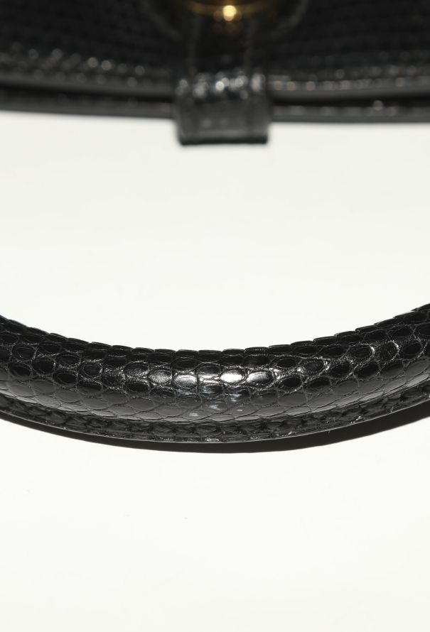 Hermès Black Varanus Niloticus Lizard Dalvi 30 - 13