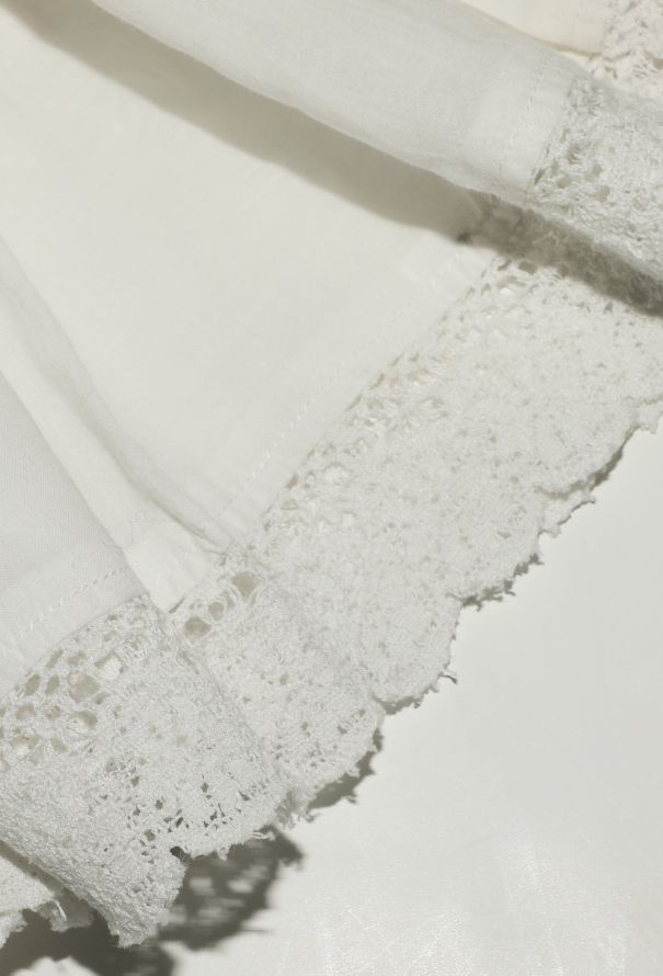 Handmade Cotton Lace Trim Dress - 7