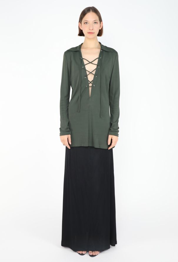 Gucci S/S 1996 Lace-Up Jersey Tunic - 1