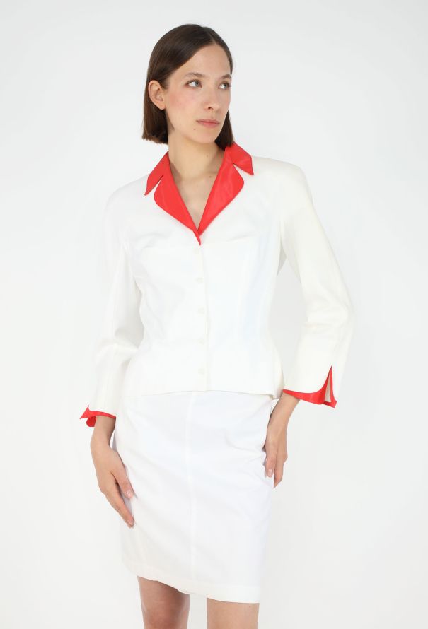 Thierry Mugler '90s Sculpted Piqué Skirt Ensemble - 1