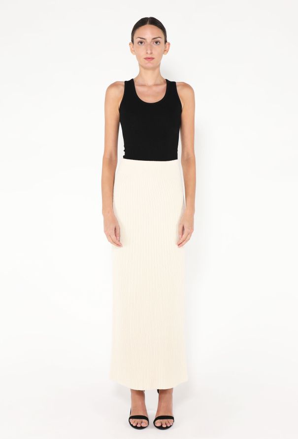 Toteme 2024 Bouclé Ribbed Maxi Skirt - 2