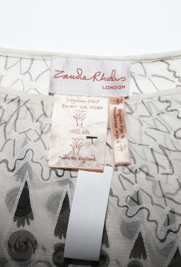 Zandra Rhodes Stunning '70s Hand-Painted Blouse - 5