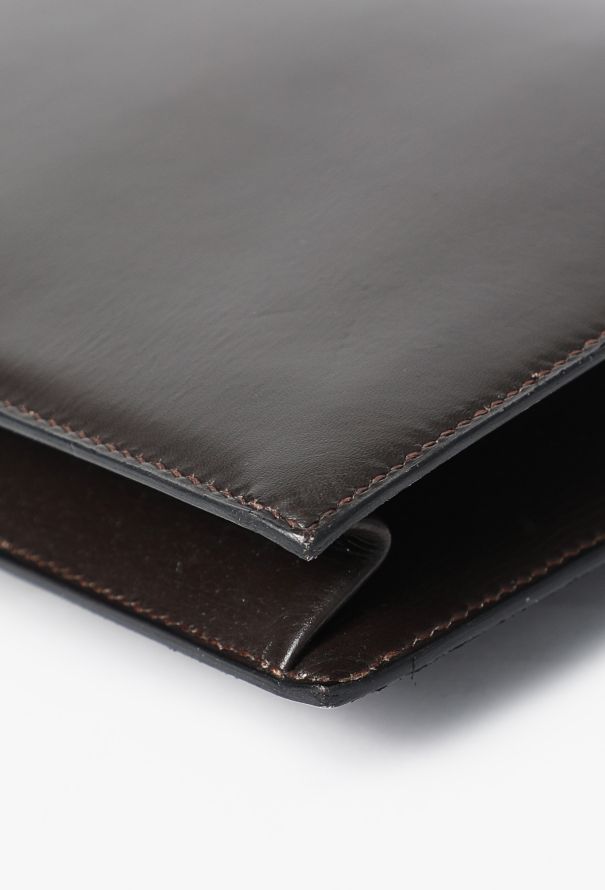 Hermès '70s Brown Box Lydie Clutch Bag - 11