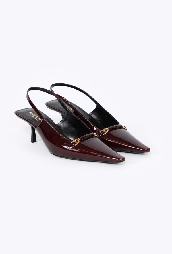 Saint Laurent 2024 Carine Patent Slingback Heels - 3