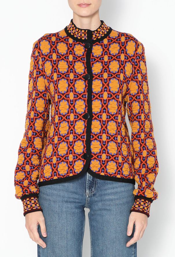 Saint Laurent Vintage Intarsia Knit Jacket - 1