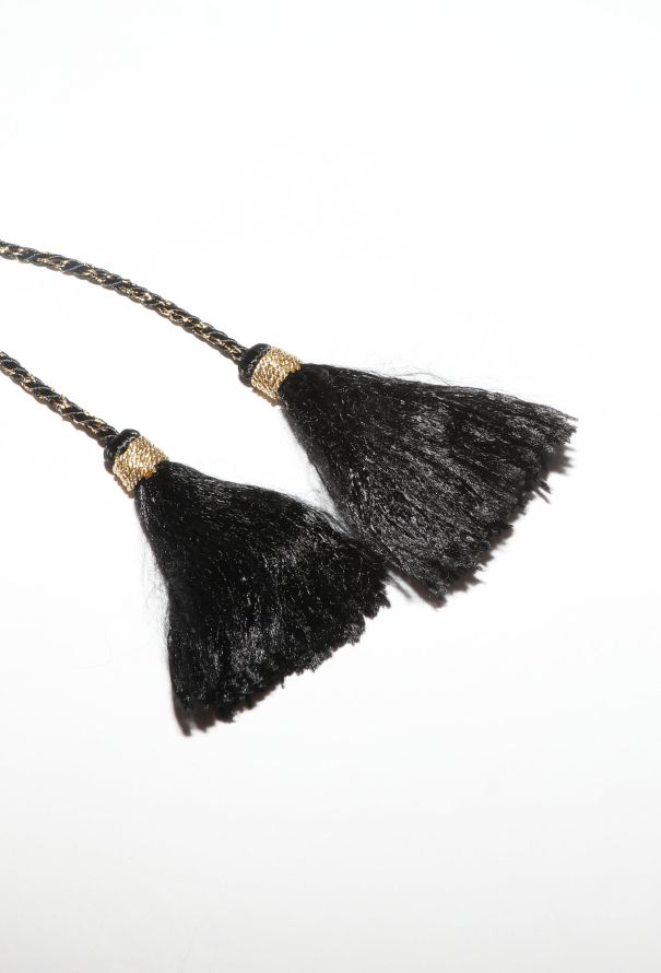 Saint Laurent RARE 1976 Russian Lamé Tassel Blouse - 8