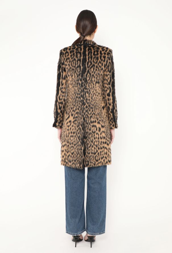 Saint Laurent 2018 Brushed Leopard Print Coat - 5