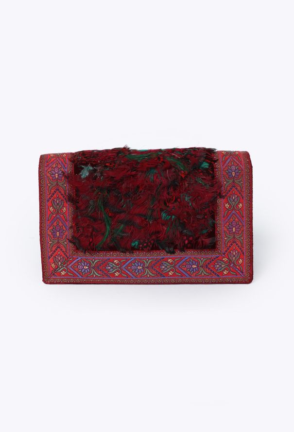 Saint Laurent Rare 1976 ‘Ballets Russes’ Silk Velour Clutch - 4