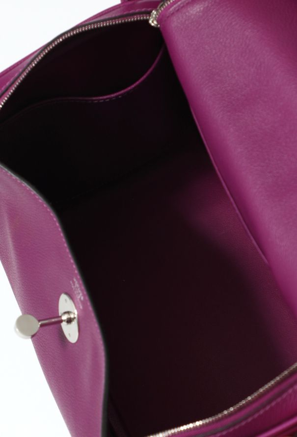 Hermès - Hermès Lindy 26 Evercolor Leather Handbag-Anemone Silver Hardware