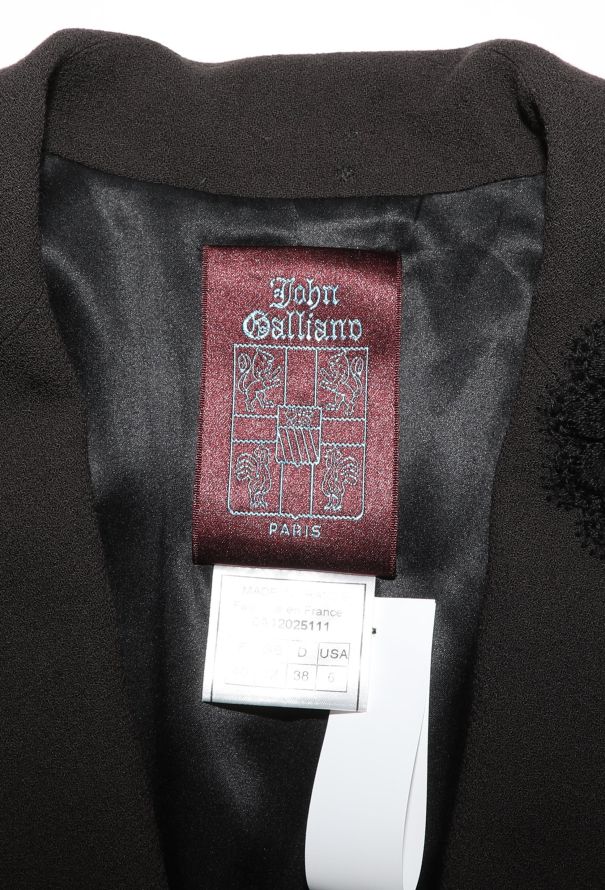 John Galliano 2000 Crochet Flower Appliqué Blazer - 7