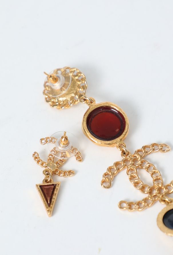Chanel F/W 2018 Gripoix Chain Drop Earrings - 5