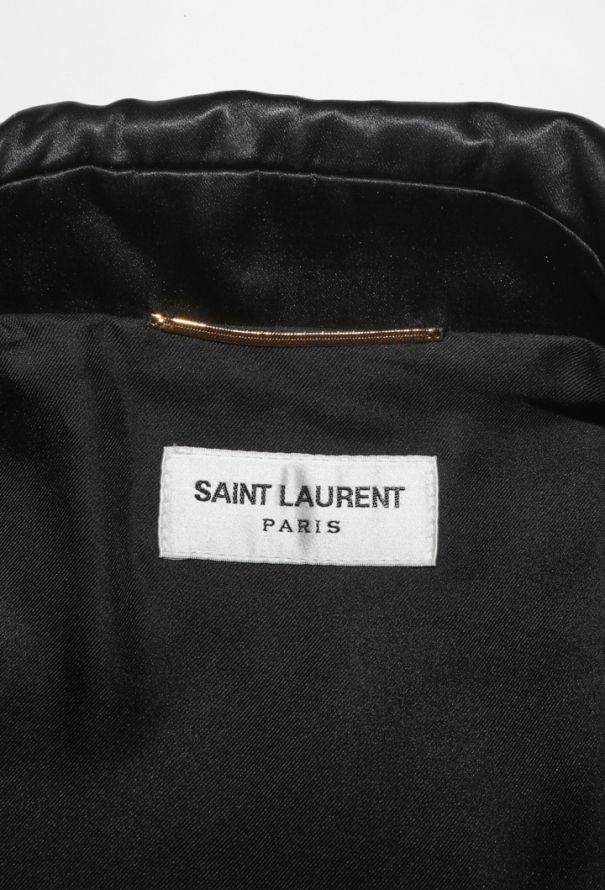 Saint Laurent Belted Satin Trench, Resort 2024 - 8