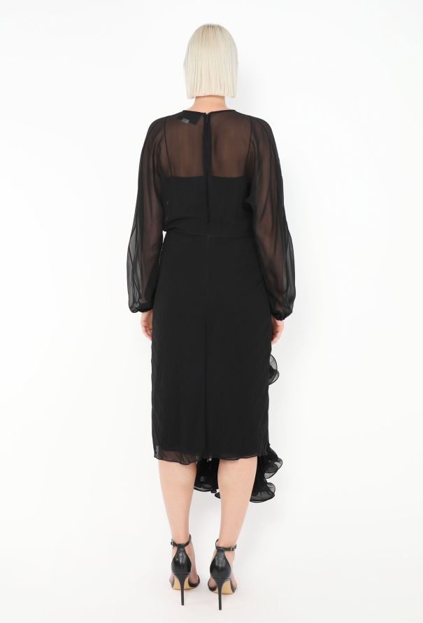 Gucci Resort 2020 Asymmetrical Chiffon Dress - 5