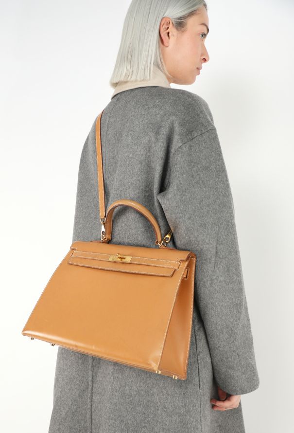 Hermès Vintage Gold Box Kelly Sellier 35 - 2