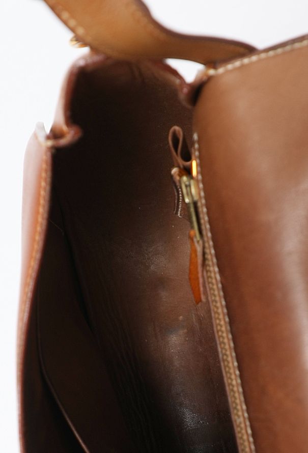 Hermès Rare Gold Courchevel Passe-Guide Saddle Bag - 12