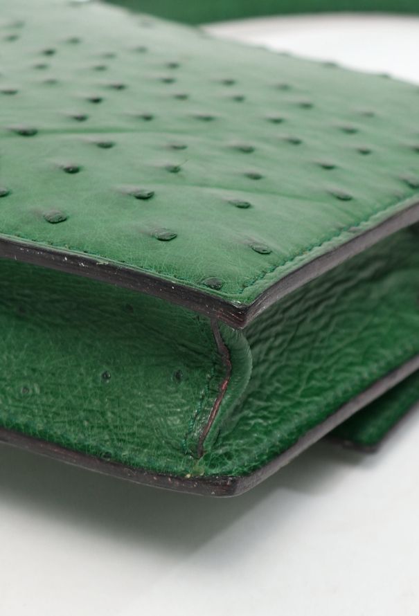 Céline Vintage Small Ostrich Top Handle Bag - 9