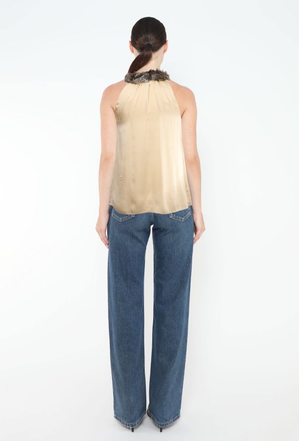 Chloé F/W 2001 Faux Fur Halter Top - 4