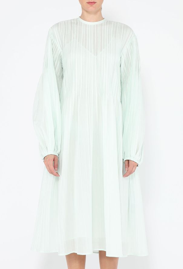 Jil Sander Cotton Muslin Pleated Dress, Resort 2025 - 4